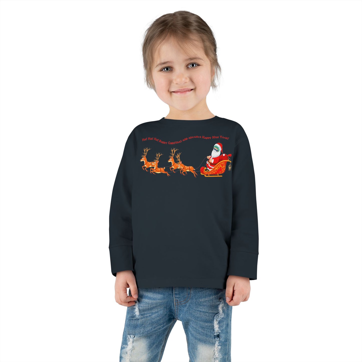 Toddler Long Sleeve Tee - Santa kiddo - [[{"value":"Wonderwear Kid"}]]