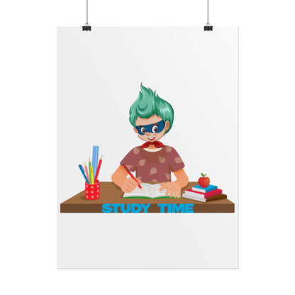 Rolled Posters - Super kiddo studying - [[{"value":"Wonderwear Kid"}]]
