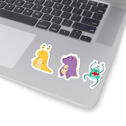 Kiss-Cut Vinyl Decals - Colorful monsters Printify