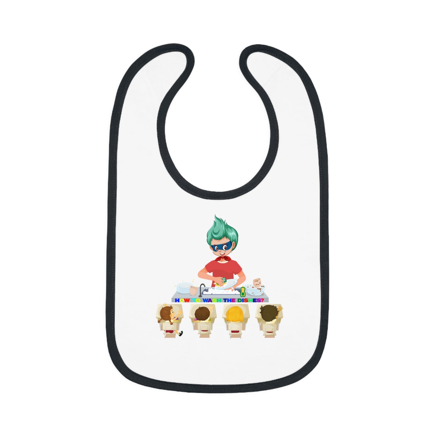 Baby Bib - Little kiddo teaching to wash dishes