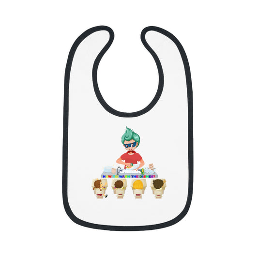 Baby Bib - Little kiddo teaching to wash dishes