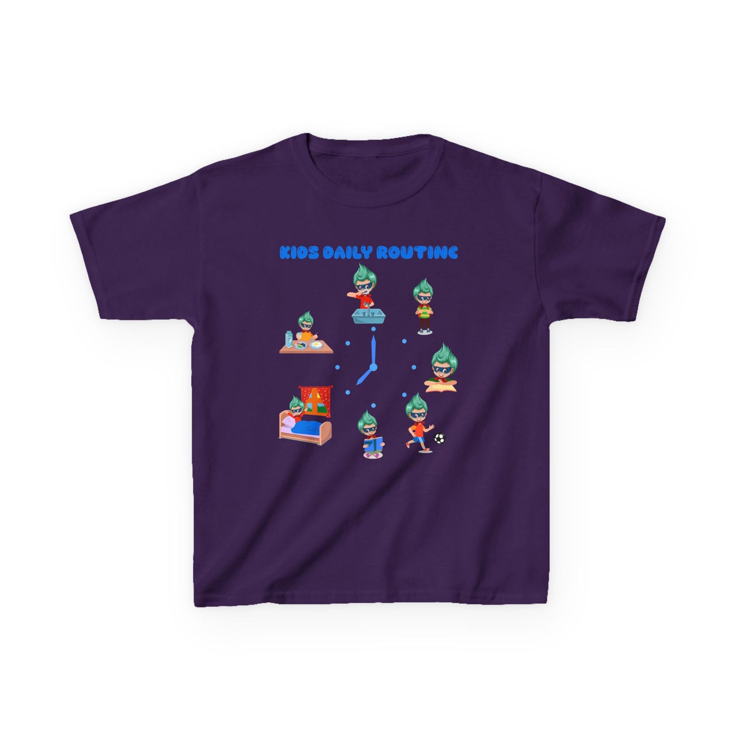 Kids Heavy Cotton™ Tee - Super kiddo daily routine - [[{"value":"Wonderwear Kid"}]]