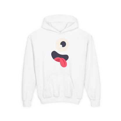 Youth Heavy Blend Hooded Sweatshirt - Monsters Eyes and tongue Printify