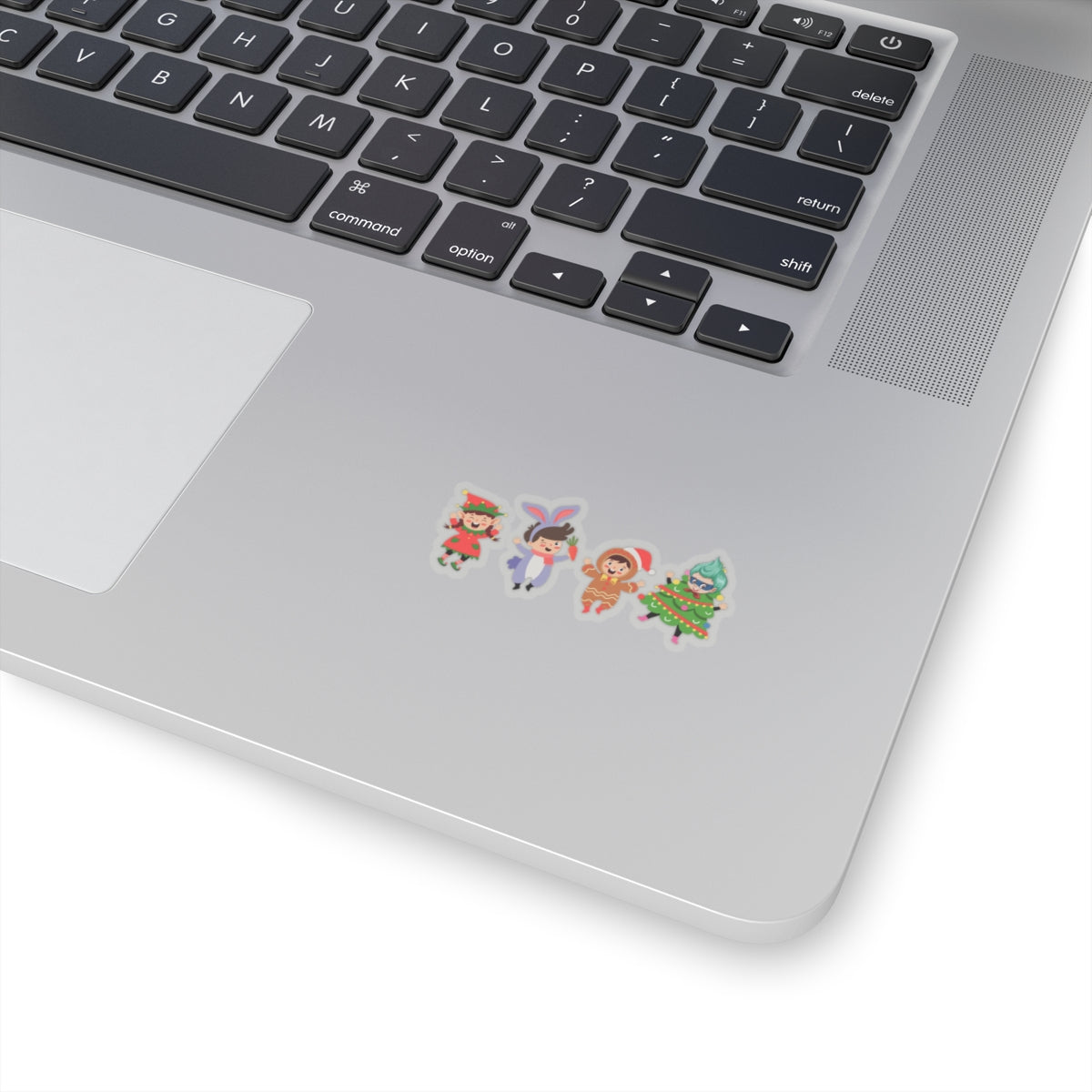 Kiss-Cut Stickers - Super kiddo in christmas tree attire - [[{"value":"Wonderwear Kid"}]]
