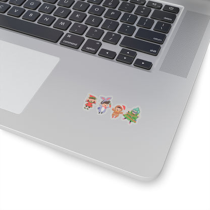 Kiss-Cut Stickers - Super kiddo in christmas tree attire - [[{"value":"Wonderwear Kid"}]]
