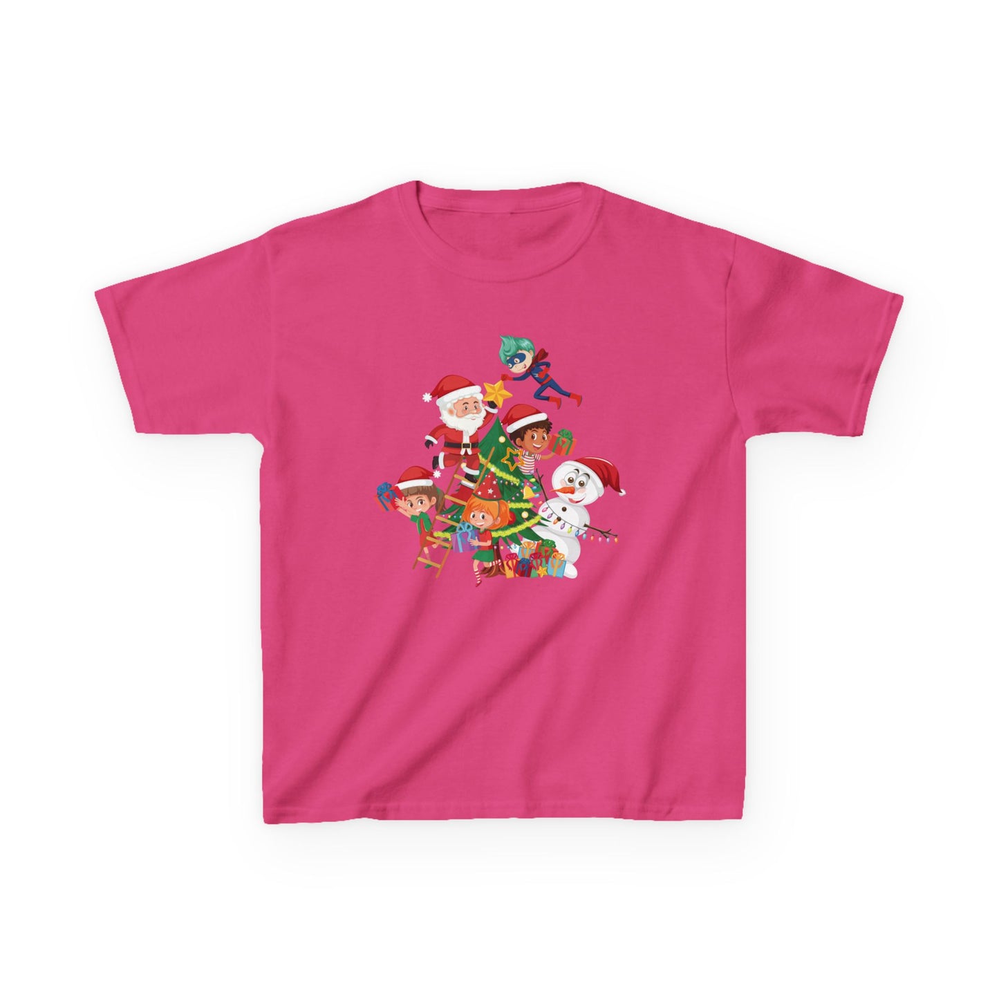 Kids Heavy Cotton™ Tee - Super kiddo making christmas tree - [[{"value":"Wonderwear Kid"}]]