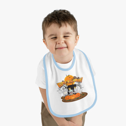 Baby Bib - Super kiddo with ghost - [[{"value":"Wonderwear Kid"}]]