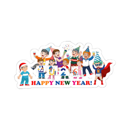 Kiss-Cut Stickers - Happy new year from super kiddo - [[{"value":"Wonderwear Kid"}]]