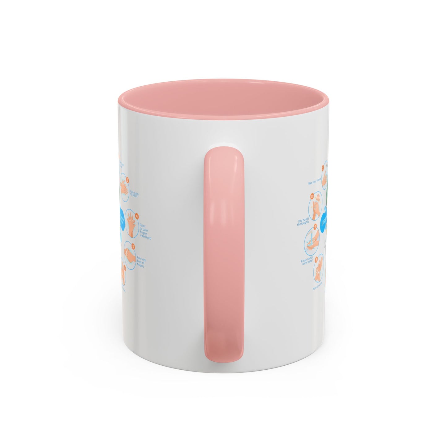 Accent Coffee Mug - Super kiddo hand washing steps