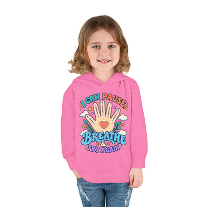 Toddler Hoodie — Pause, Breathe, Try Again Hand Guide