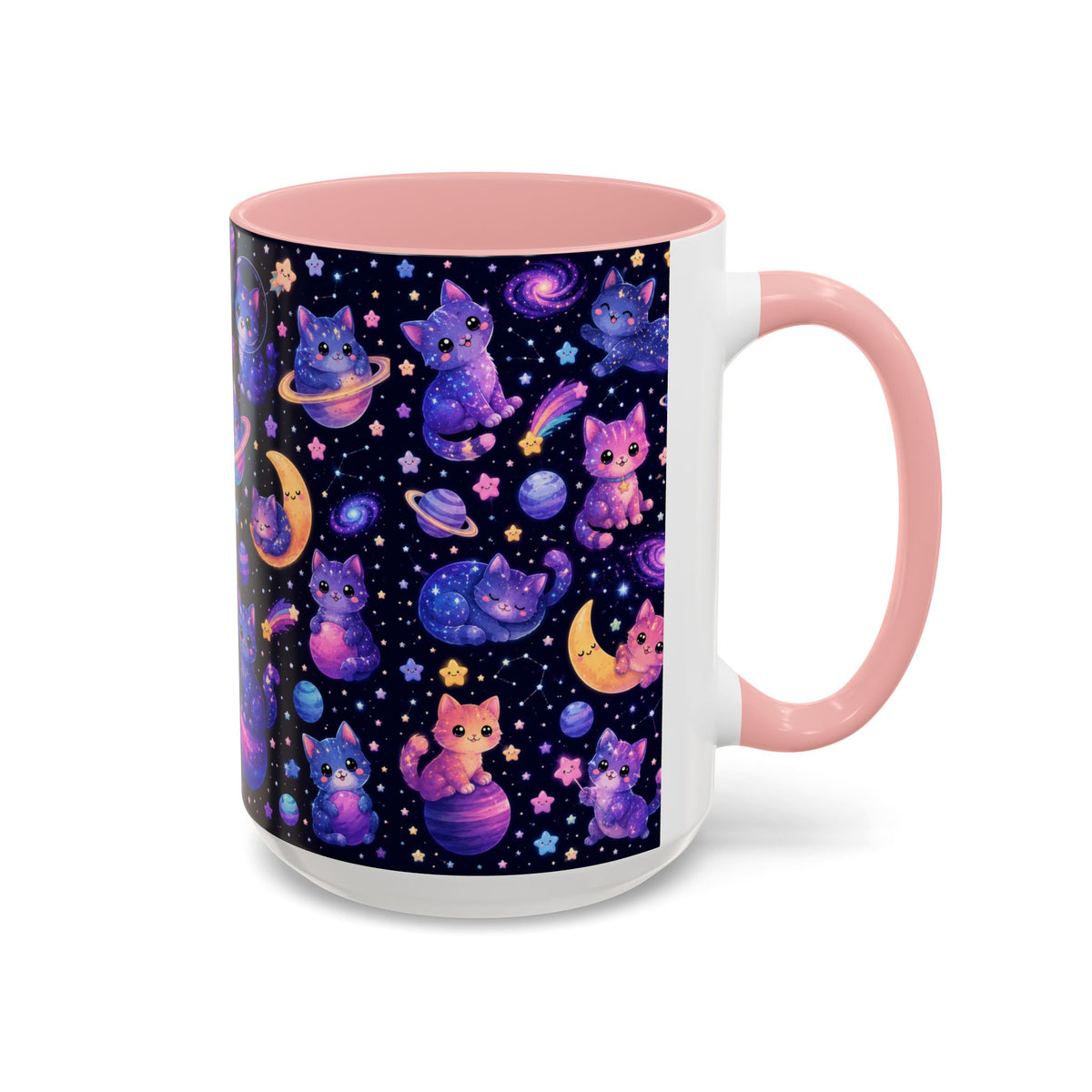 Accent Coffee Mug (11/15 oz) - Galaxy cats