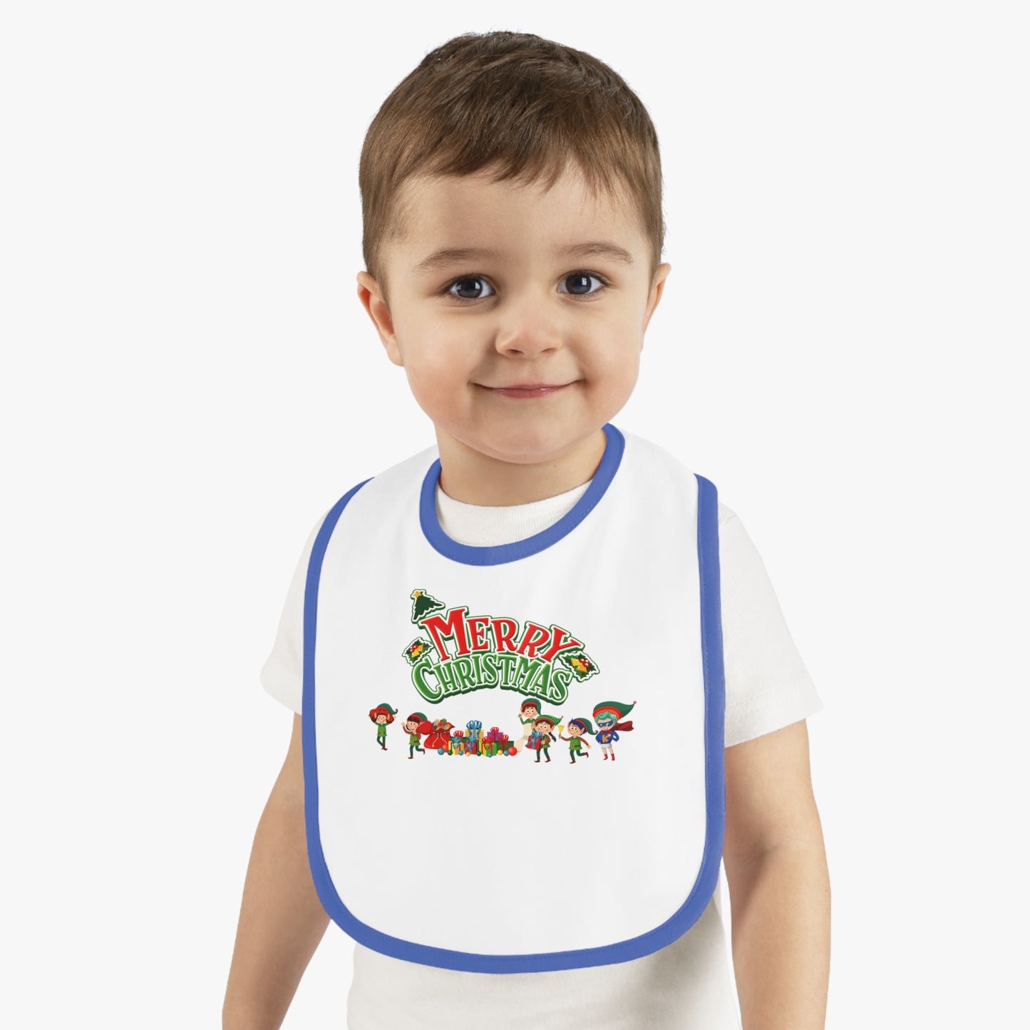 Baby Bib - Merry christmas from super friends