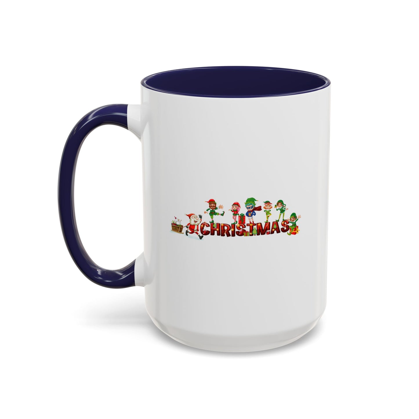 Accent Coffee Mug - Christmas with santa claus and friends
