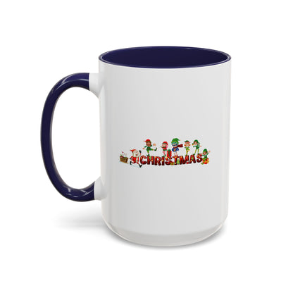 Accent Coffee Mug - Christmas with santa claus and friends - [[{"value":"Wonderwear Kid"}]]