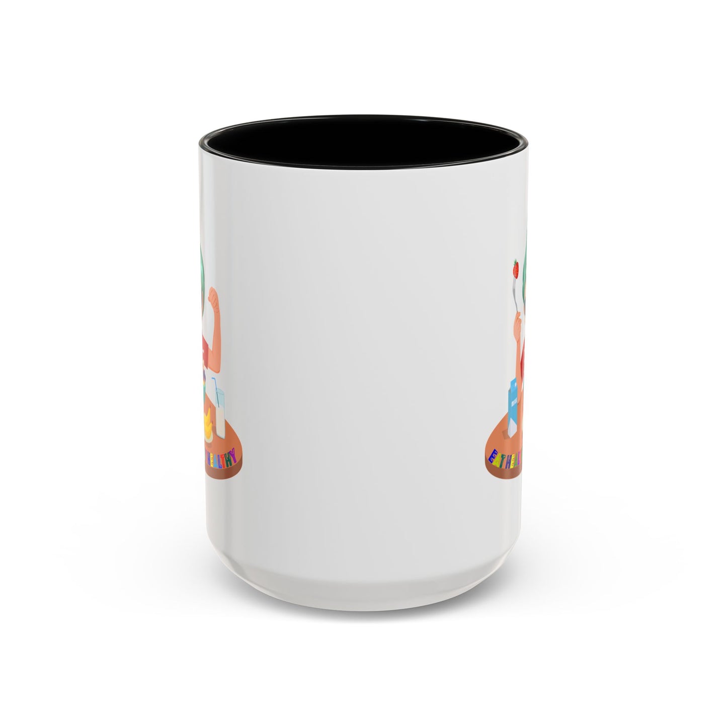 Accent Coffee Mug - super kiddo eating healthy food