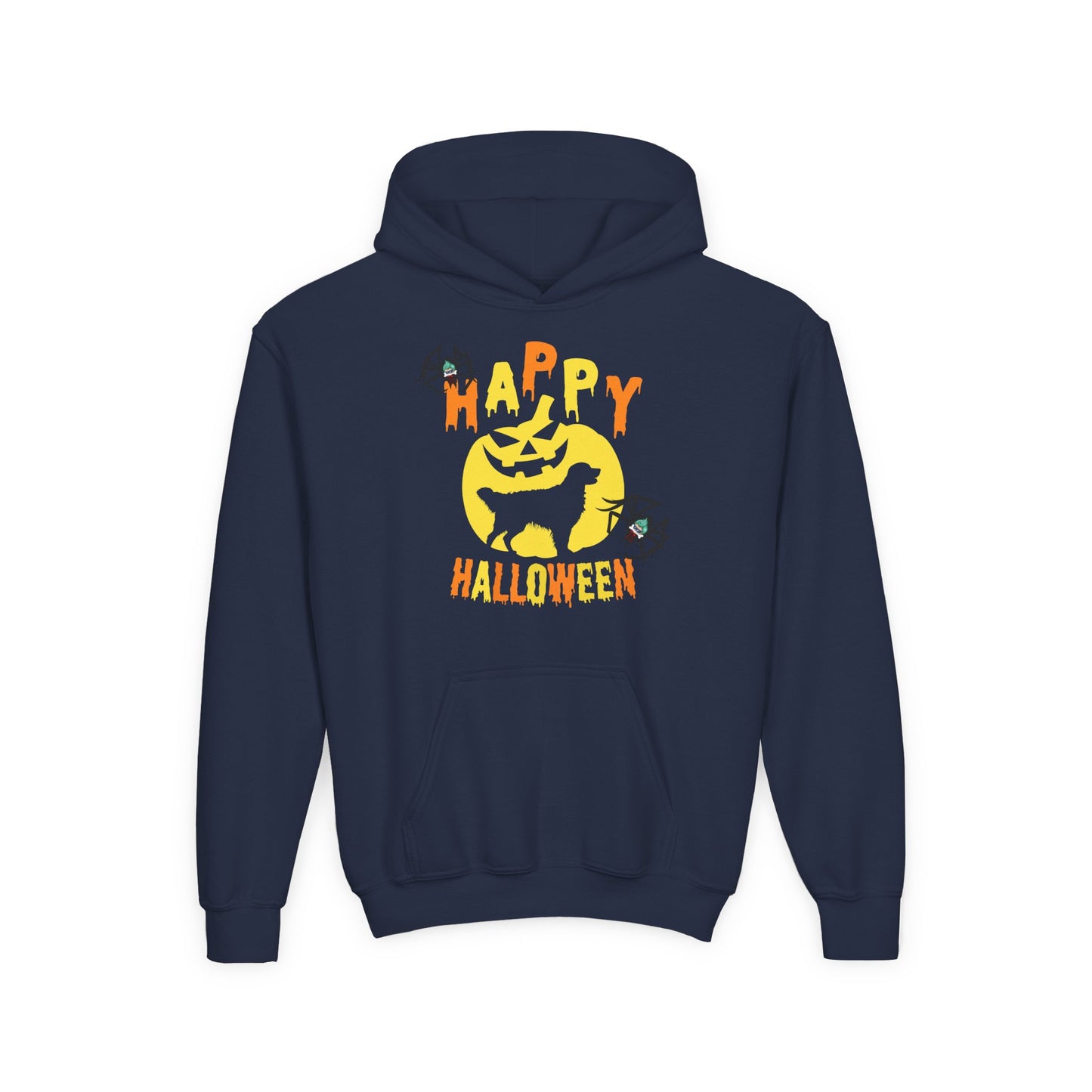 Youth Heavy Blend Hooded Sweatshirt - Happy holloween