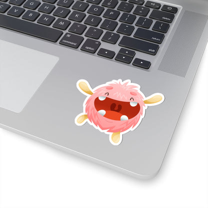 Kiss-Cut Vinyl Decals - Baby pink monster Printify