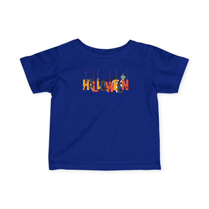 Infant Fine Jersey Tee - Holloween hanging letters Printify