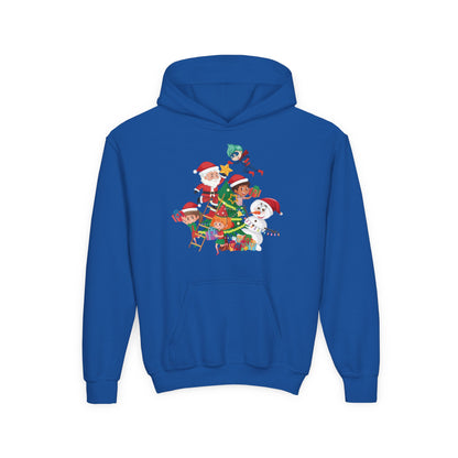 Youth Heavy Blend Hooded Sweatshirt - Super kiddo making christmas tree - [[{"value":"Wonderwear Kid"}]]