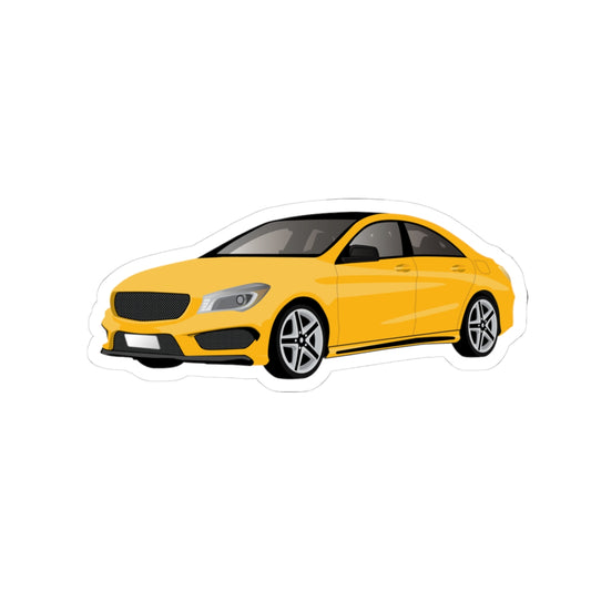Kiss-Cut Vinyl Decals - Yellow car