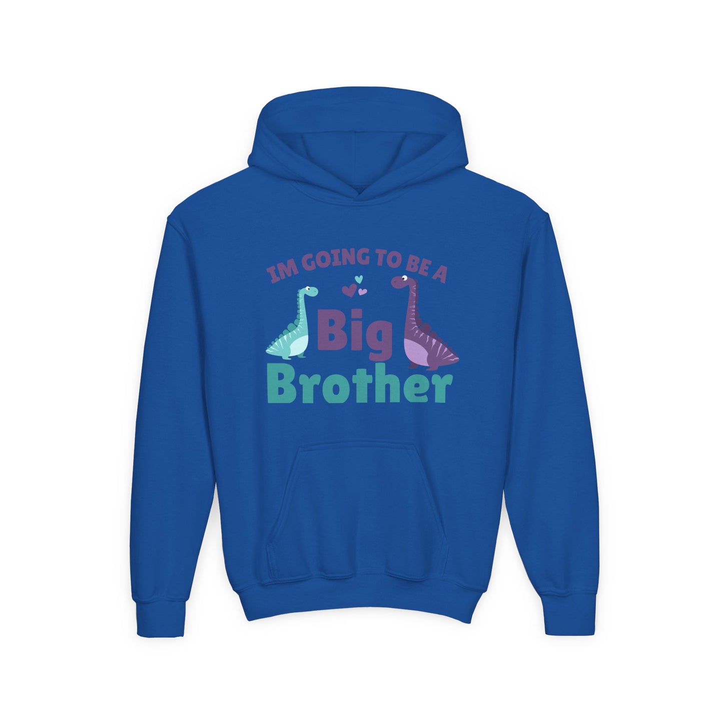 Youth Heavy Blend Hooded Sweatshirt - Big Brother Dinosaur