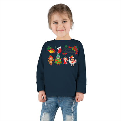 Toddler Long Sleeve Tee - Merry christmas from super kid - [[{"value":"Wonderwear Kid"}]]