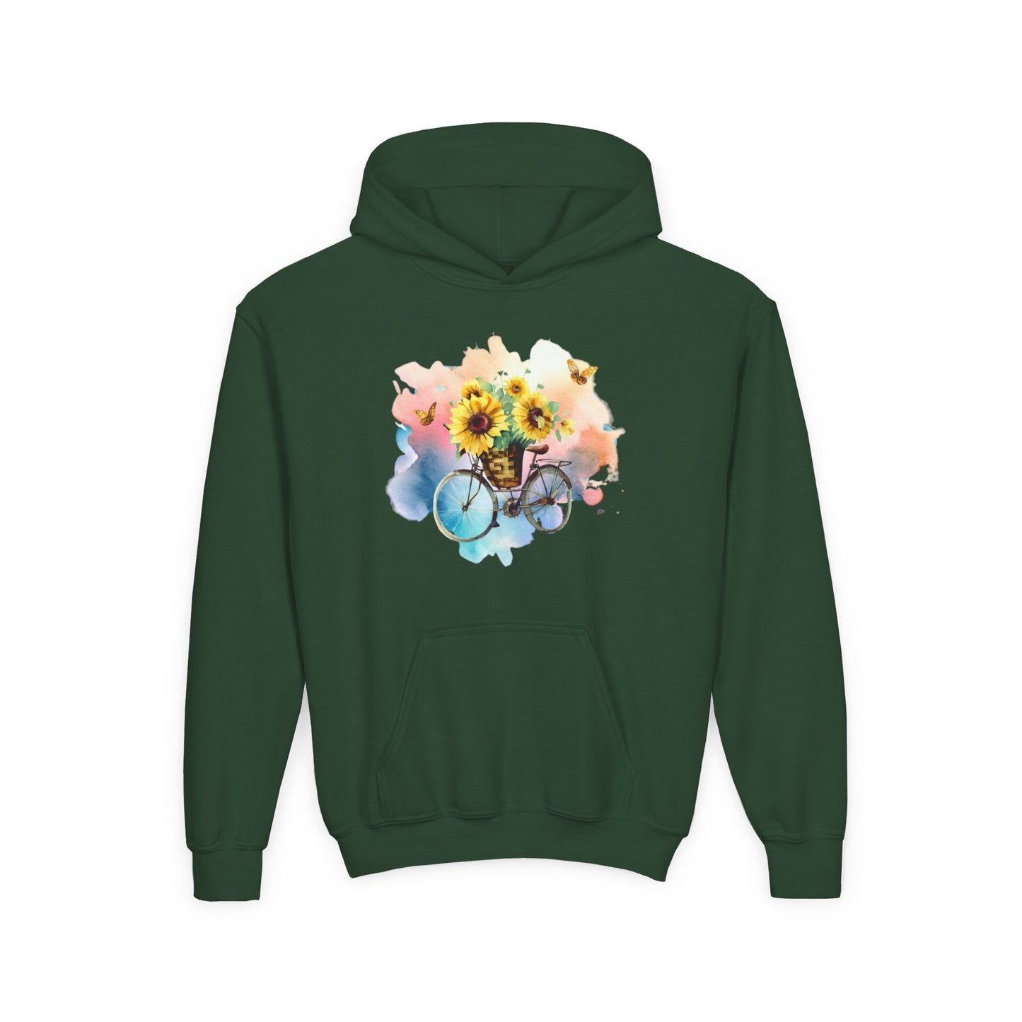 Youth Heavy Blend Hooded Sweatshirt - Sunflower Bicycle