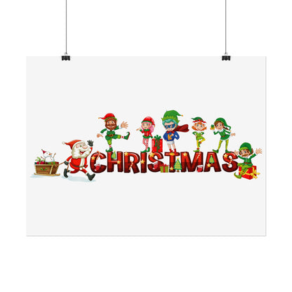 Rolled Posters - Christmas with santa claus and friends - [[{"value":"Wonderwear Kid"}]]