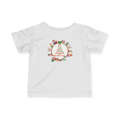 Infant Fine Jersey Tee - We wish you a merry christmas - [[{"value":"Wonderwear Kid"}]]