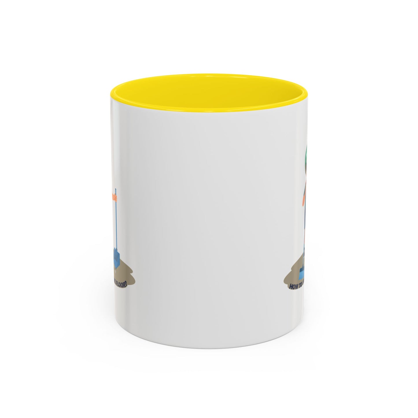 Accent Coffee Mug - Super kiddo sweeping floor