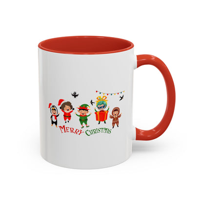 Accent Coffee Mug - Merry christmas by super kiddo and friends - [[{"value":"Wonderwear Kid"}]]