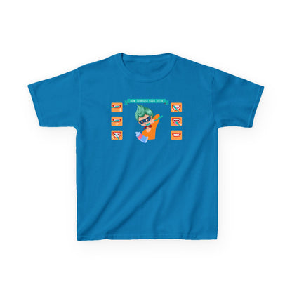 Kids Heavy Cotton™ Tee - Super kiddo how to brush teeth - [[{"value":"Wonderwear Kid"}]]