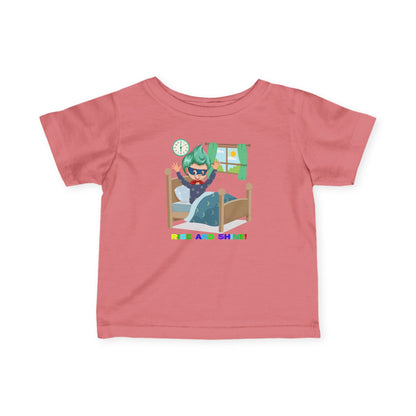 Infant Fine Jersey Tee - Super kiddo teaches us to wake up early - [[{"value":"Wonderwear Kid"}]]