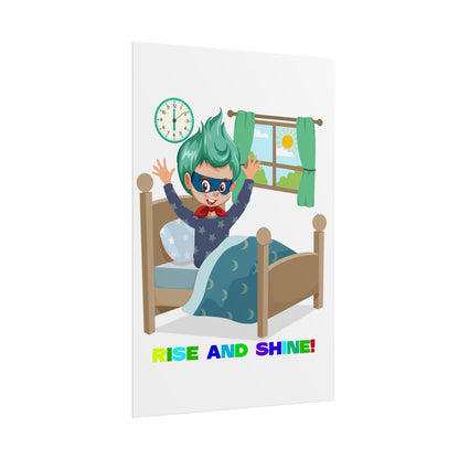 Rolled Posters - Super kiddo teaches us to wake up early - [[{"value":"Wonderwear Kid"}]]