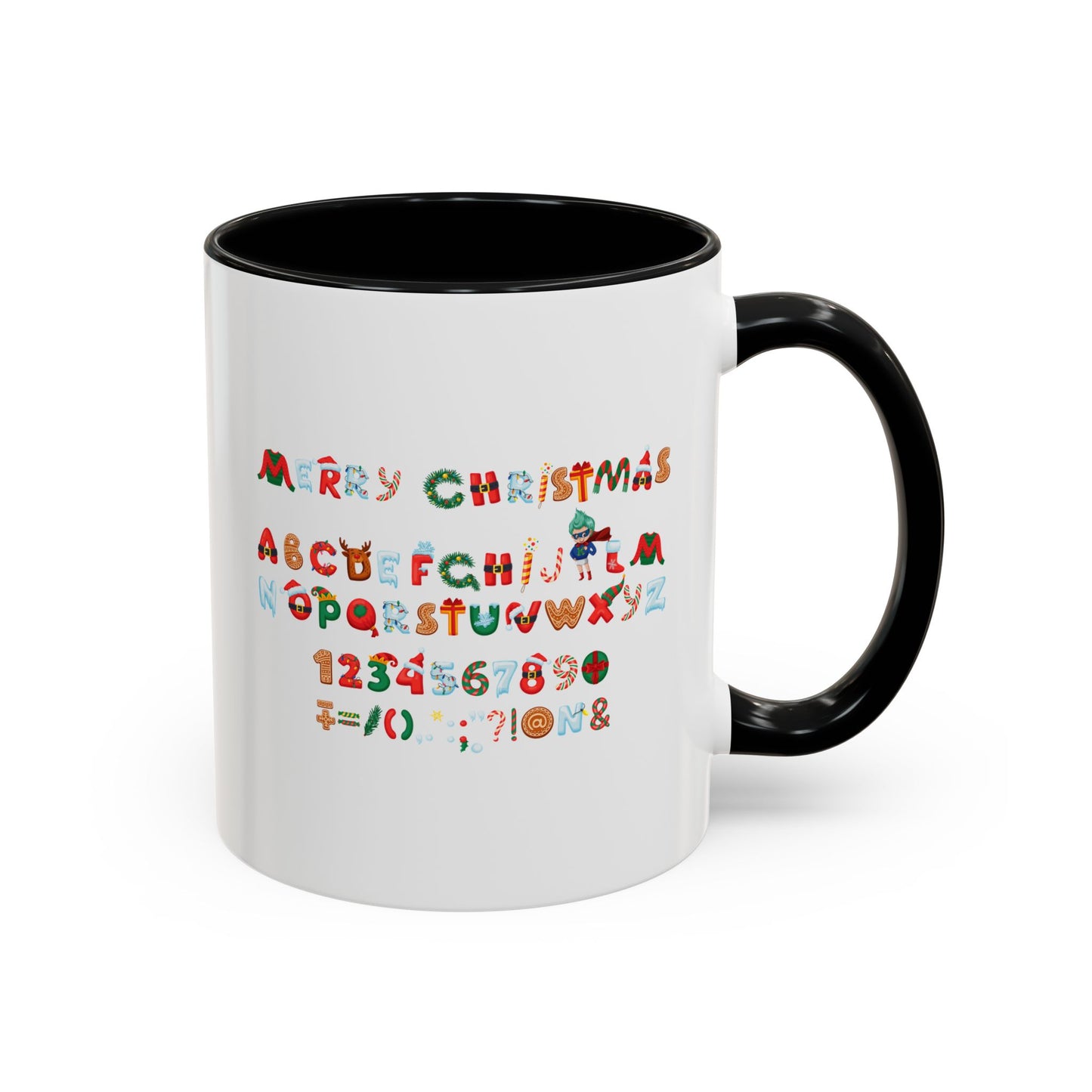 Accent Coffee Mug - Christmas alphabet