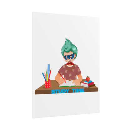 Rolled Posters - Super kiddo studying - [[{"value":"Wonderwear Kid"}]]