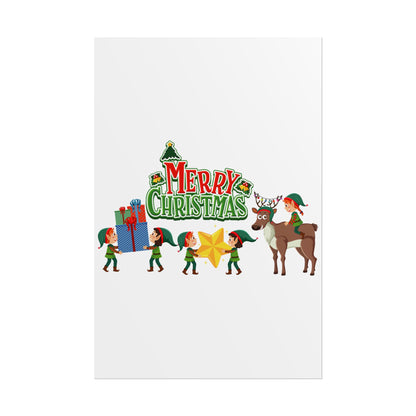 Rolled Posters - Merry christmas and reindeer - [[{"value":"Wonderwear Kid"}]]