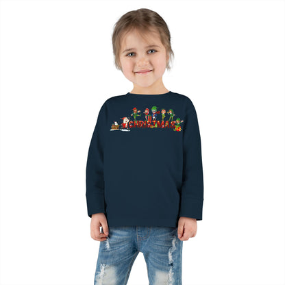Toddler Long Sleeve Tee - Christmas with santa claus and friends - [[{"value":"Wonderwear Kid"}]]