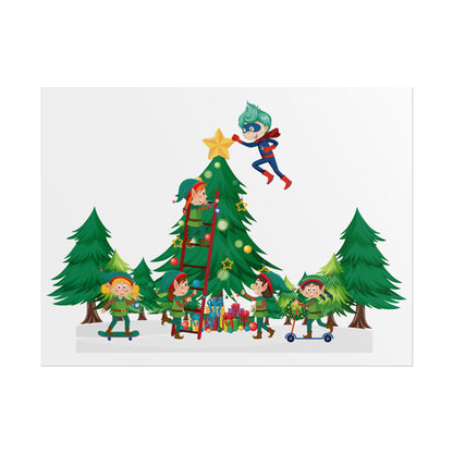 Rolled Posters - Super kiddo putting the stars - [[{"value":"Wonderwear Kid"}]]