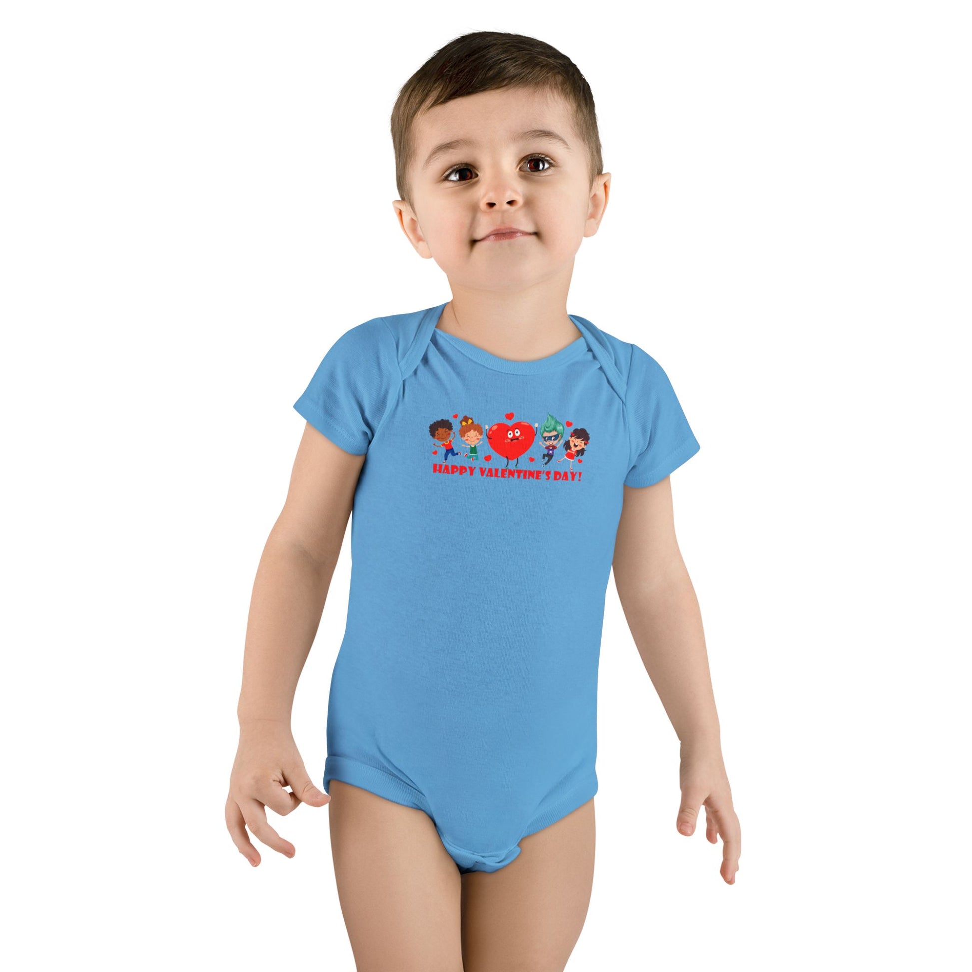Infant Jersey One Piece - Valentines - Super kiddo and three friends - [[{"value":"Wonderwear Kid"}]]