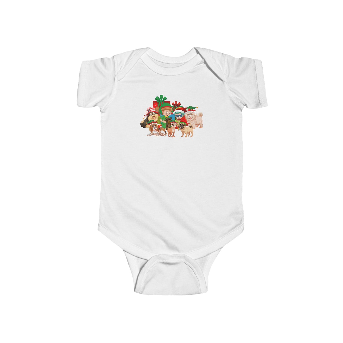 Infant Bodysuit - Christmas with super kiddo pet friends without text - [[{"value":"Wonderwear Kid"}]]