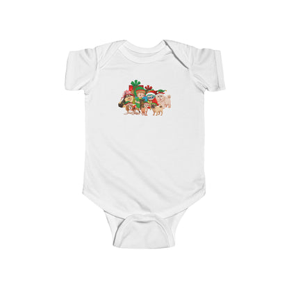 Infant Bodysuit - Christmas with super kiddo pet friends without text - [[{"value":"Wonderwear Kid"}]]