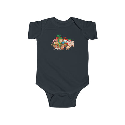 Infant Bodysuit - Christmas with super kiddo pet friends without text - [[{"value":"Wonderwear Kid"}]]