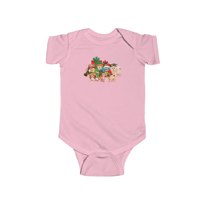 Infant Bodysuit - Christmas with super kiddo pet friends without text - [[{"value":"Wonderwear Kid"}]]