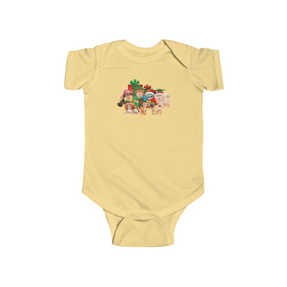 Infant Bodysuit - Christmas with super kiddo pet friends without text - [[{"value":"Wonderwear Kid"}]]