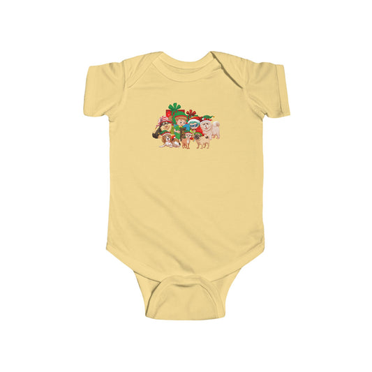 Infant Bodysuit - Christmas with super kiddo pet friends without text - [[{"value":"Wonderwear Kid"}]]