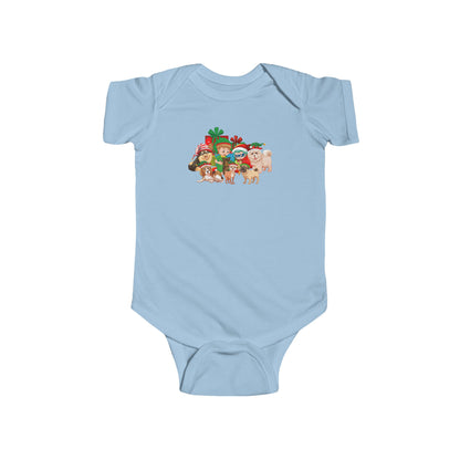 Infant Bodysuit - Christmas with super kiddo pet friends without text - [[{"value":"Wonderwear Kid"}]]