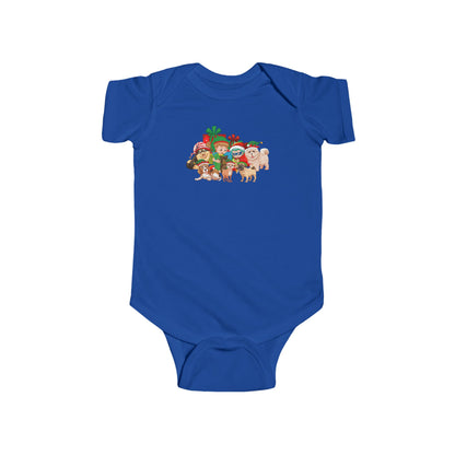 Infant Bodysuit - Christmas with super kiddo pet friends without text - [[{"value":"Wonderwear Kid"}]]