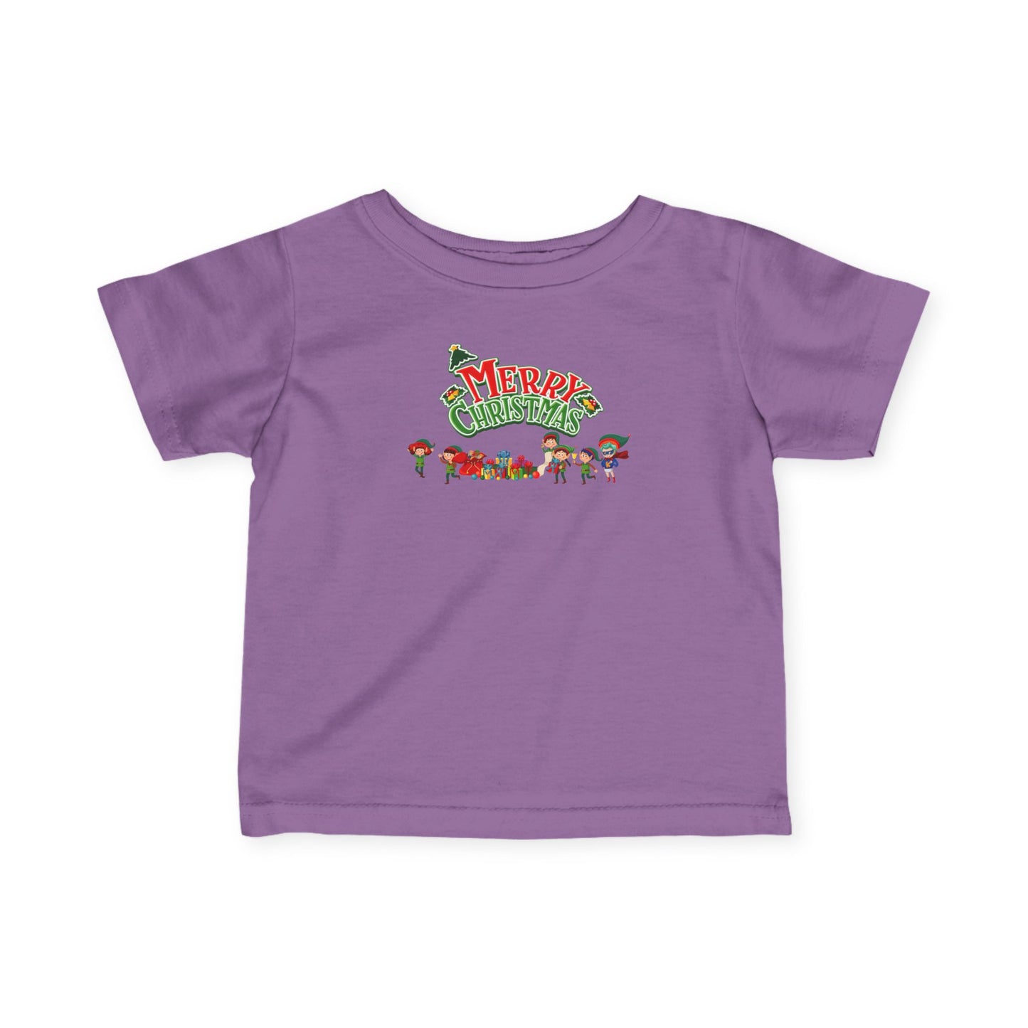 Infant Fine Jersey Tee - Merry christmas from super friends - [[{"value":"Wonderwear Kid"}]]