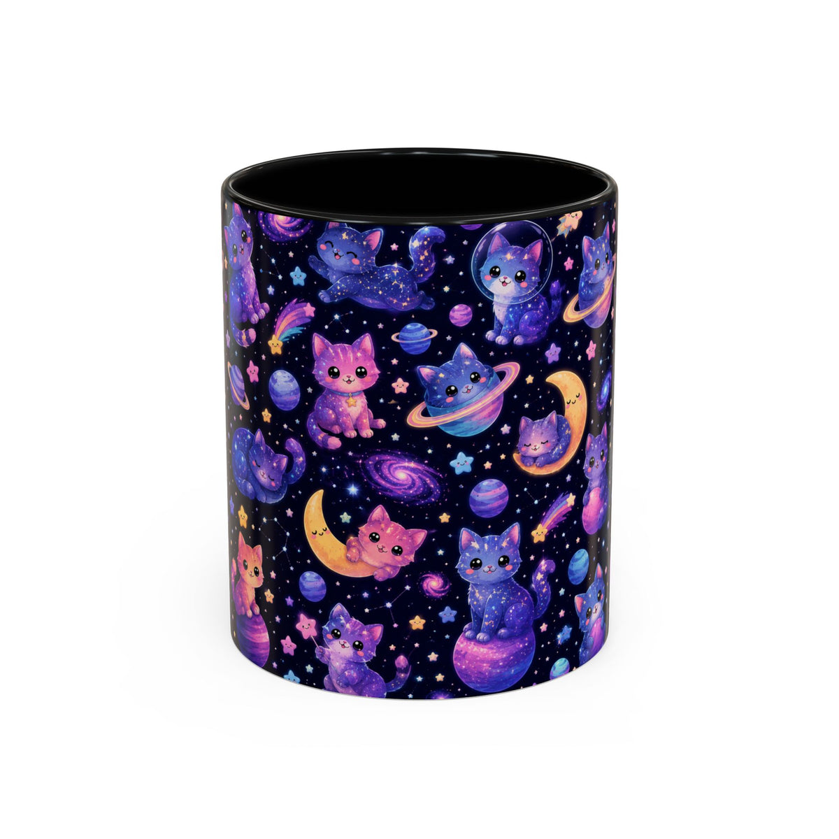 Accent Coffee Mug (11/15 oz) - Galaxy cats